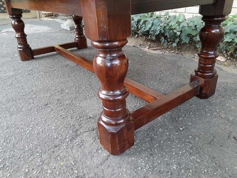 A Mid 20th Century English Oak Refectory / Entrance / Wine Cellar / Farmhouse Table
