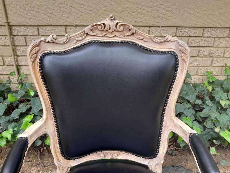 A 20TH Century Set Of Five Carved Fruitwood Chairs In A Contemporary Original Wood Finish