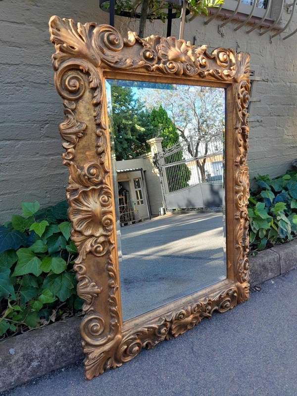 A 20th Century Rococo Style Bevelled Mirror of Large Proportions