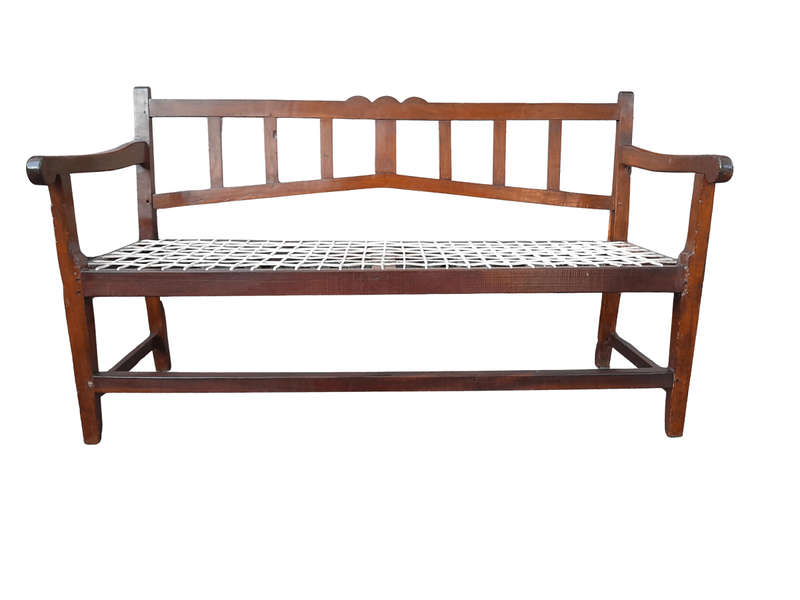 A 19th Century Cape Stinkwood and Fruitwood Riempie Bench