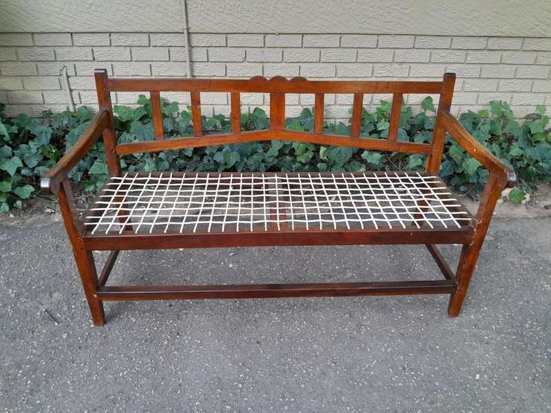 A 19th Century Cape Stinkwood and Fruitwood Riempie Bench
