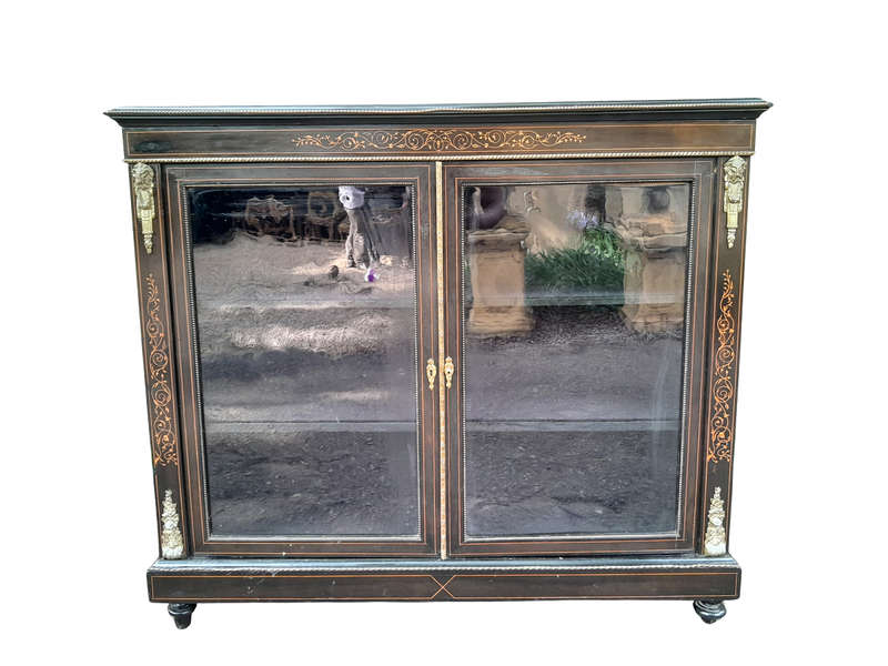 A 20TH Century French Louis XVI Style Boulle Cabinet Ebonised Gilded and Ormolu Mounted