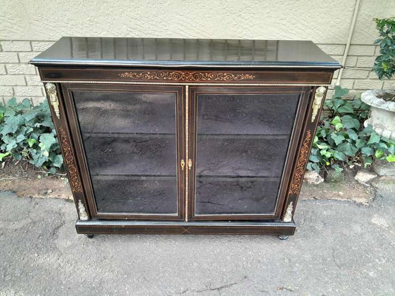 A 20TH Century French Louis XVI Style Boulle Cabinet Ebonised Gilded and Ormolu Mounted
