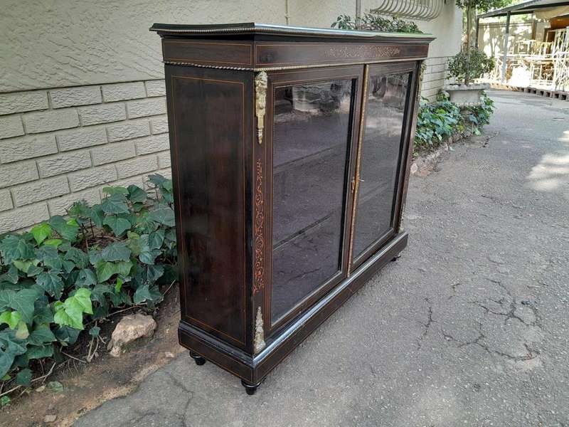 A 20TH Century French Louis XVI Style Boulle Cabinet Ebonised Gilded and Ormolu Mounted