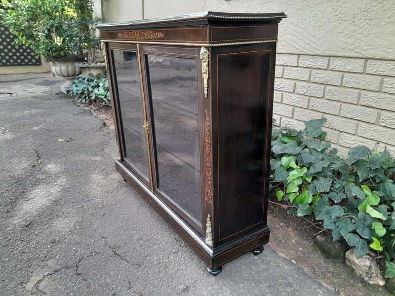 A 20TH Century French Louis XVI Style Boulle Cabinet Ebonised Gilded and Ormolu Mounted