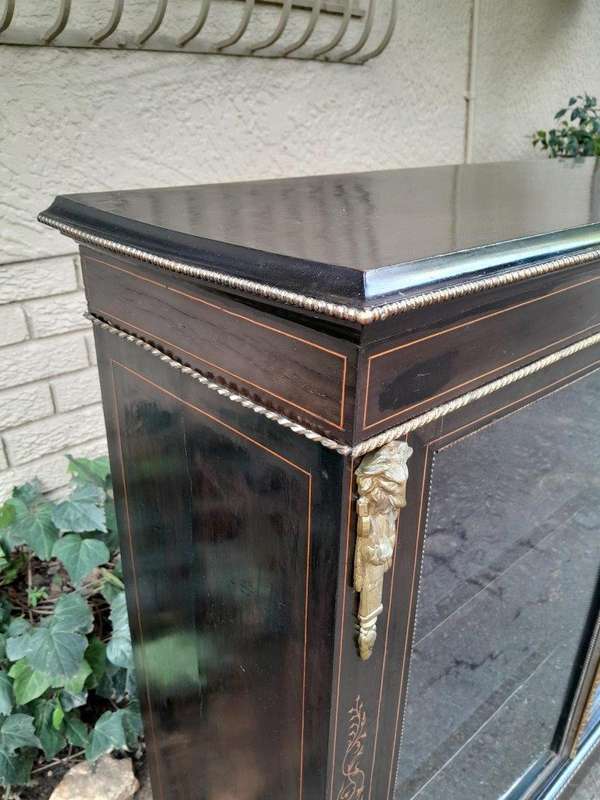 A 20TH Century French Louis XVI Style Boulle Cabinet Ebonised Gilded and Ormolu Mounted