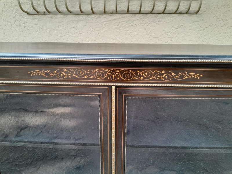 A 20TH Century French Louis XVI Style Boulle Cabinet Ebonised Gilded and Ormolu Mounted
