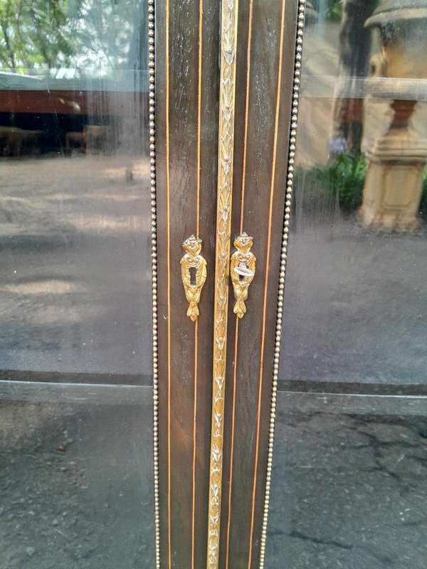 A 20TH Century French Louis XVI Style Boulle Cabinet Ebonised Gilded and Ormolu Mounted