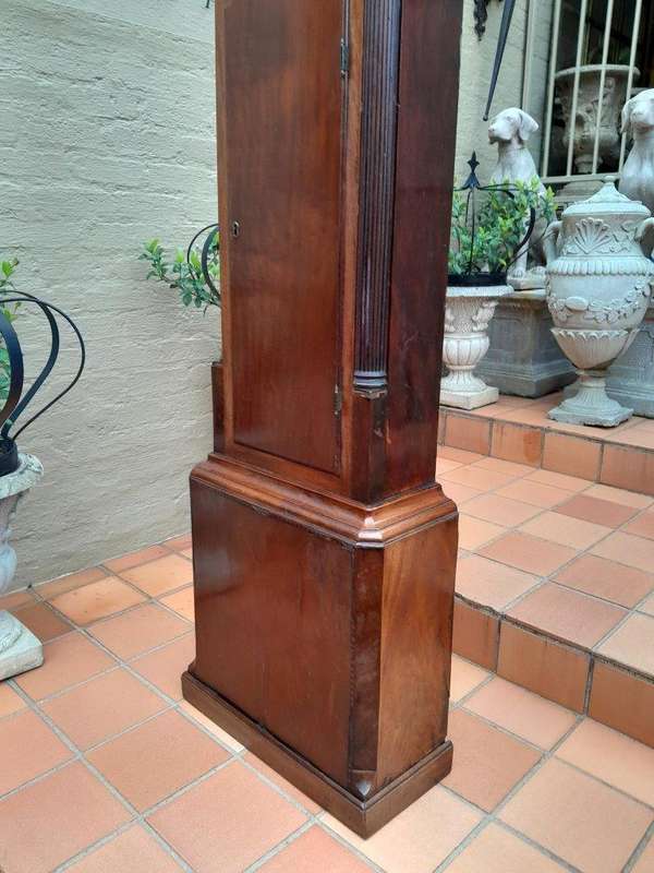An Antique Late 19th Century Mahogany 7-Day Moon Phase Longcase / Grandfather Clock
