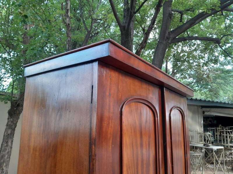 A 20th Century Flame Mahogany Linen Press