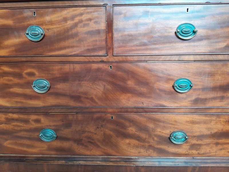 A 20th Century Flame Mahogany Linen Press