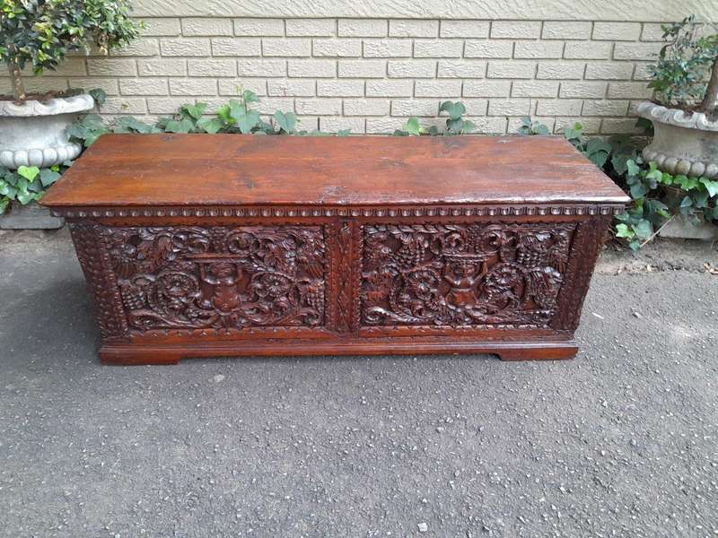 An Ornately Carved  Kist