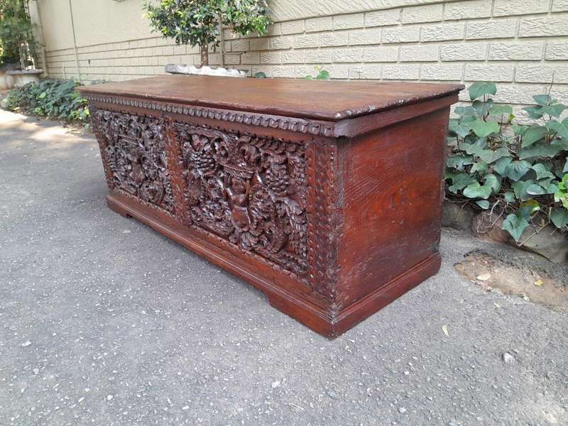 An Ornately Carved  Kist