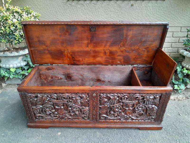 An Ornately Carved  Kist