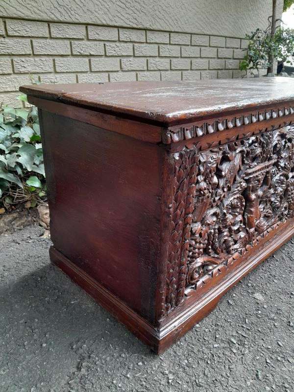 An Ornately Carved  Kist