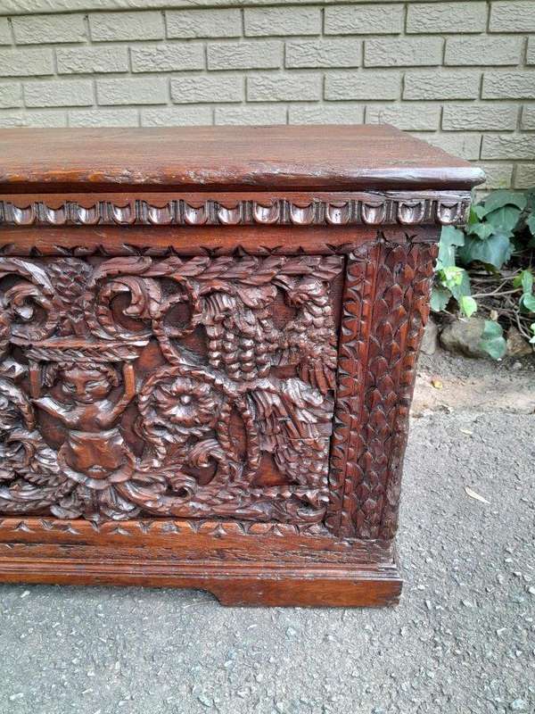 An Ornately Carved  Kist