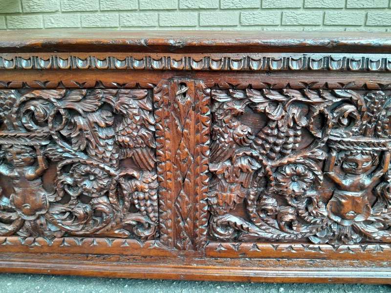 An Ornately Carved  Kist