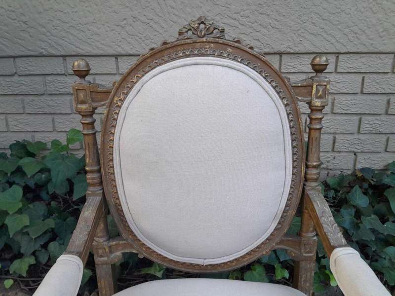 A 20th Century French Louis XV Style Gilded Armchairs