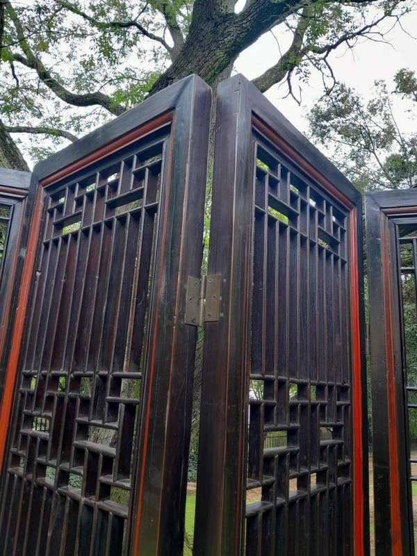 An Antique Chinese Qing Dynasty Elmwood Screen