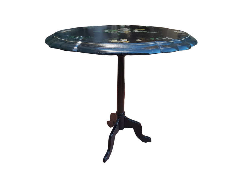 An Antique 19th Century Victorian Table with Mother Of Pearl