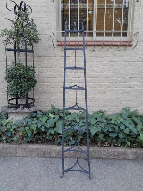 A 20th Century Metal Stand For Silverware Or Pots Finished In A French Antique Charcoal Colour