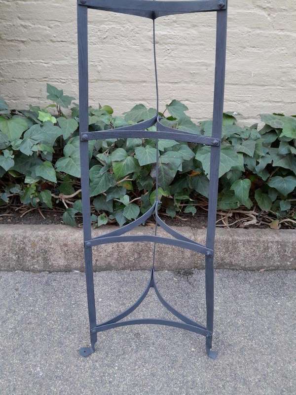 A 20th Century Metal Stand For Silverware Or Pots Finished In A French Antique Charcoal Colour