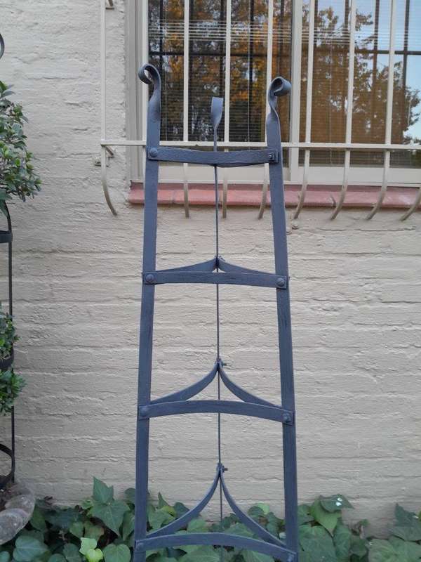 A 20th Century Metal Stand For Silverware Or Pots Finished In A French Antique Charcoal Colour