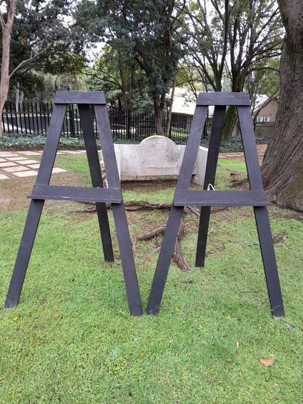 A 20th Century Set Of 3 Painted Wooden Display Easels