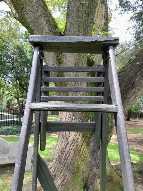 A 20th Century Painted Decorative Study / Library Ladder