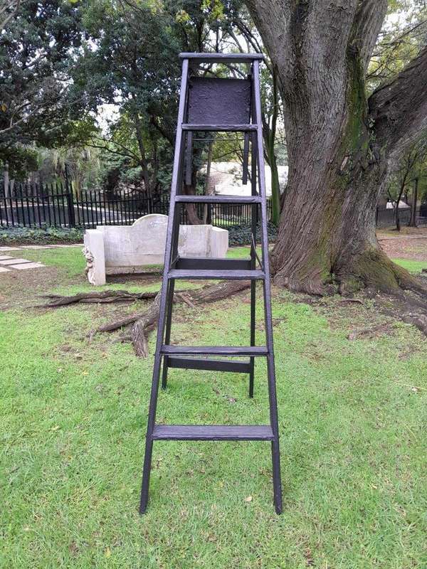 A 20th Century Painted Decorative Study / Library Ladder