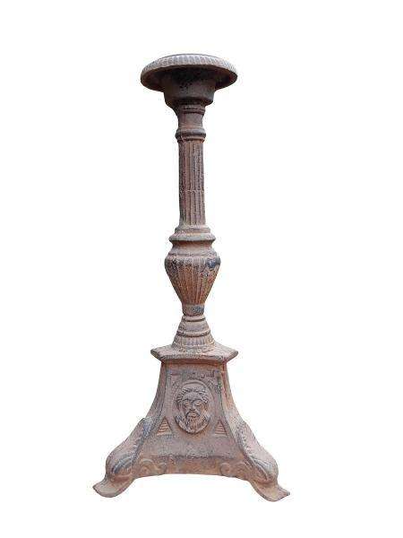 A 20th Century French Cast Iron Candle Holder
