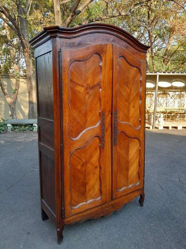 A French 18th Century Country Armoire With Cherrywood / Chestnut Wood With Original Iron Hinges