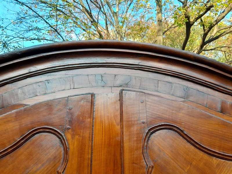 A French 18th Century Country Armoire With Cherrywood / Chestnut Wood With Original Iron Hinges