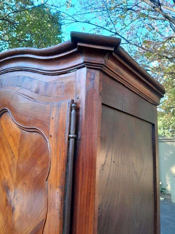 A French 18th Century Country Armoire With Cherrywood / Chestnut Wood With Original Iron Hinges