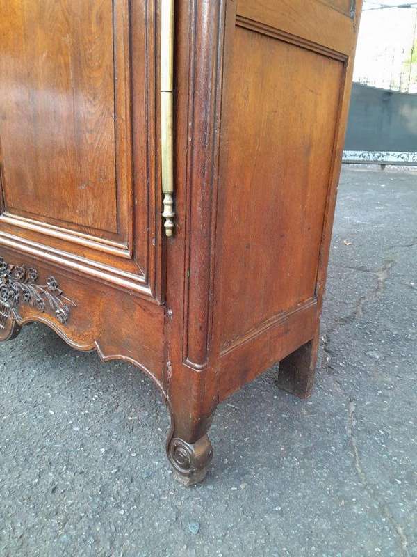 A 19th Century French Carved Oak Armoire  /  Cupboard