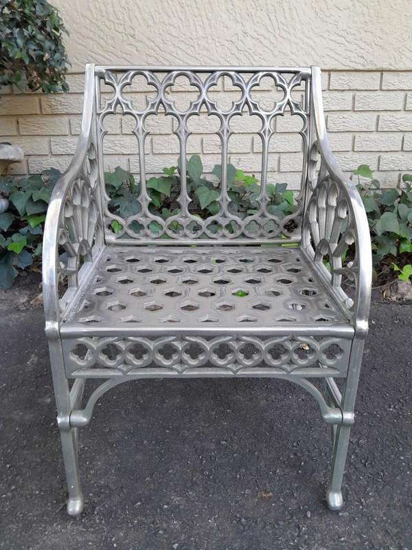 A Pair Of Designer Nickel Armchairs ND