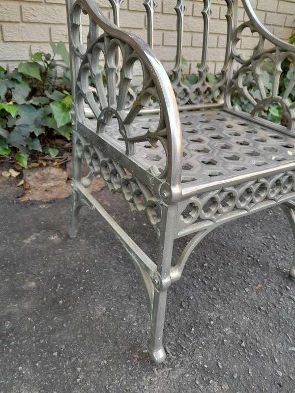 A Pair Of Designer Nickel Armchairs ND