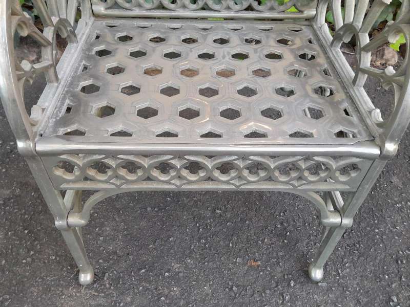A Pair Of Designer Nickel Armchairs ND