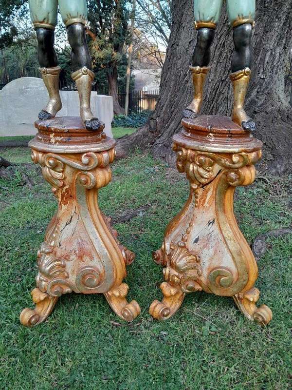 A 20th Century Pair Of Venetian Blackamoor Torchiers