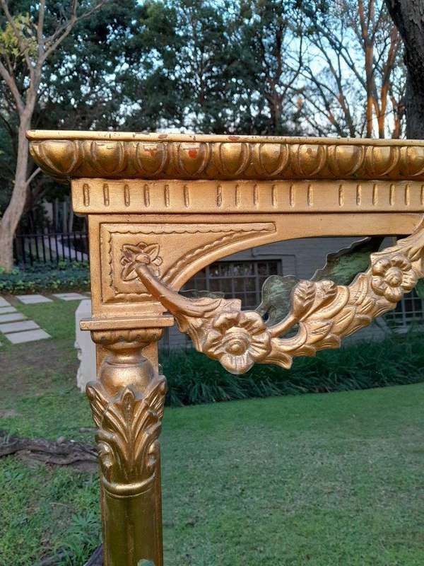 A 20th Century French Style Carved Giltwood Mirror Of Large Proportions