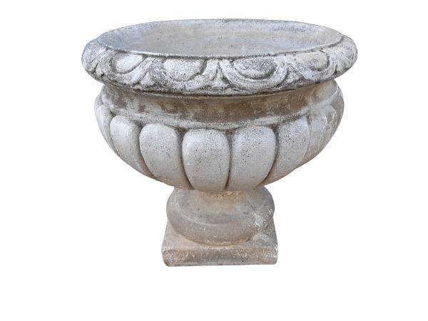 An Architectural And Decorative Concrete Jardeniere / Urn With Patina
