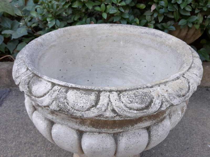 An Architectural And Decorative Concrete Jardeniere / Urn With Patina