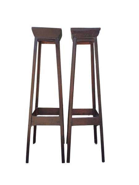 A Pair Of  Decorative Ebonised Wooden Plinths / Stands