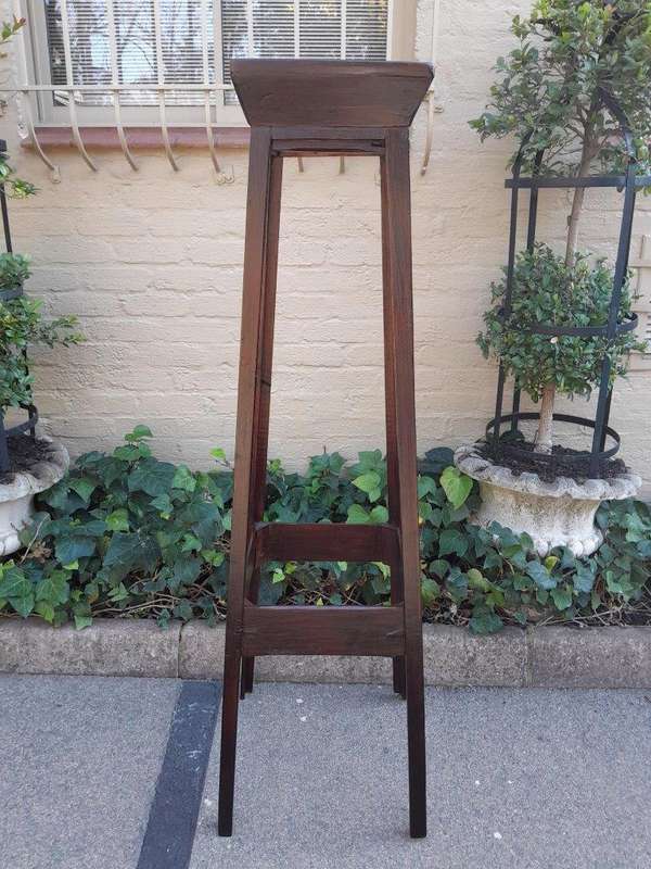A Pair Of  Decorative Ebonised Wooden Plinths / Stands