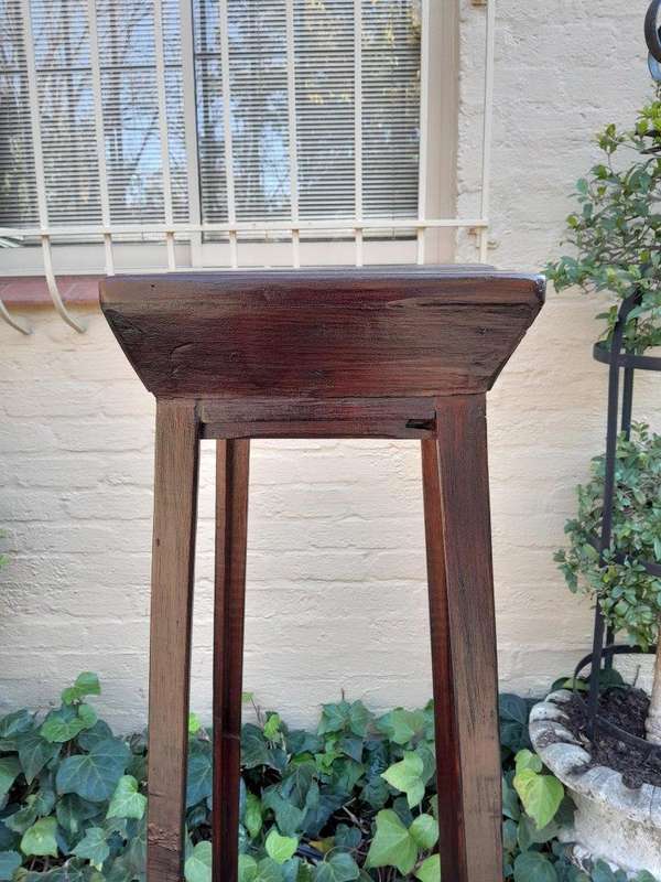 A Pair Of  Decorative Ebonised Wooden Plinths / Stands