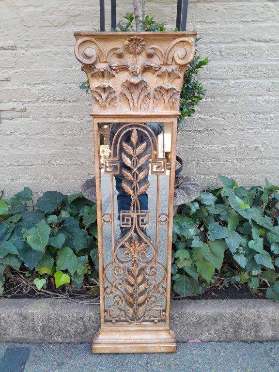 A 20th Century Pair Of Decorative Metal Plaque Style Mirrors