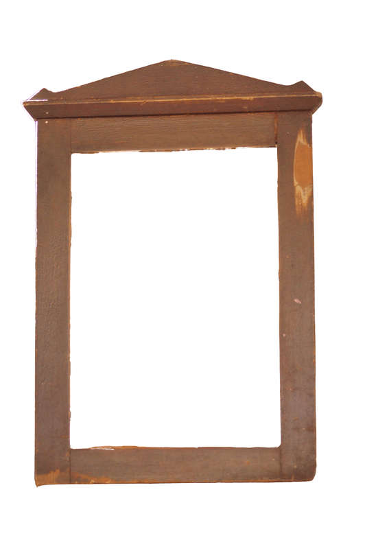 Vintage wood & bevelled mirror