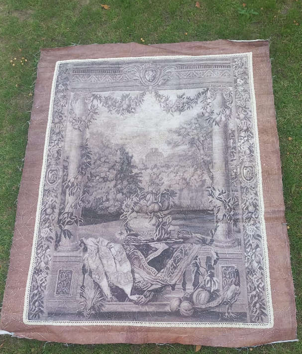 A Medium size Wall Panel Painting depicting a French Villa (canvas) ND