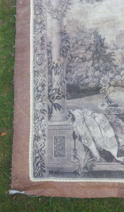 A Medium size Wall Panel Painting depicting a French Villa (canvas) ND