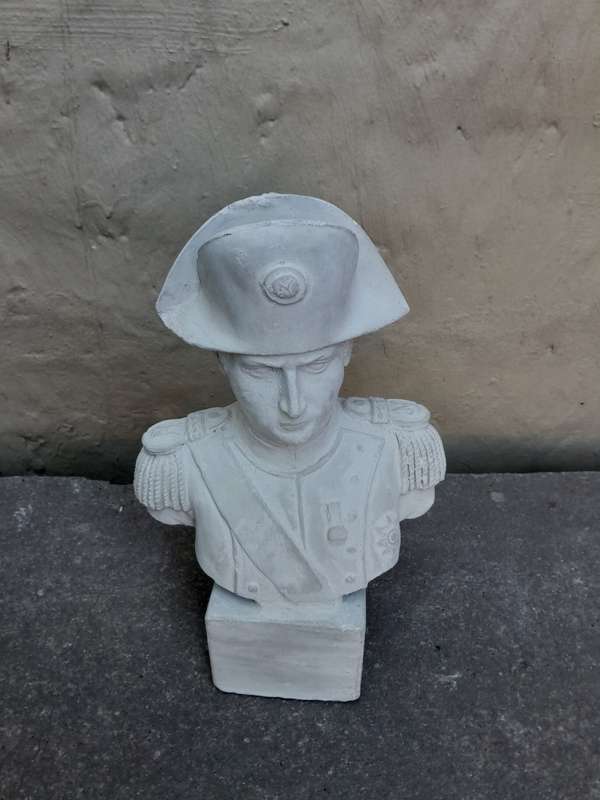 Small Concrete Napoleon Bust / door stopper